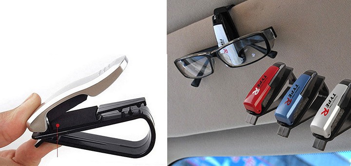 Neu Auto Sonnenblende Brillenhalter Clip Sonnenbrille Halter Brillenhalterung 